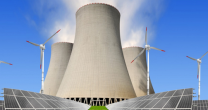 atomerőmű és napelem rendszer